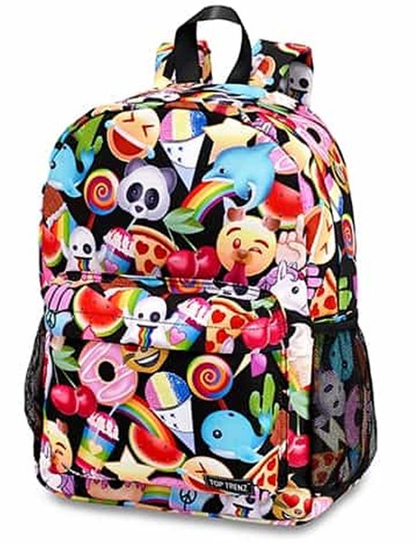 Top Trenz 2 Zipper Kid Backpack - 'Moji-Nation
