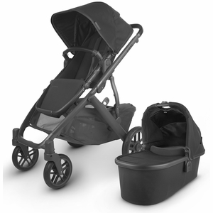 UPPAbaby Vista V2 Single-to-Double Stroller - Jake (Black/Carbon/Black Leather)