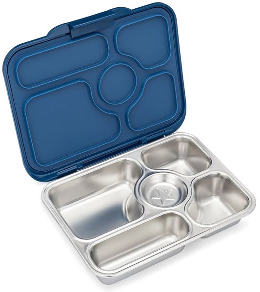 Yumbox Leakproof Bento Lunchbox, Presto Stainless Steel - Santa Fe Blue