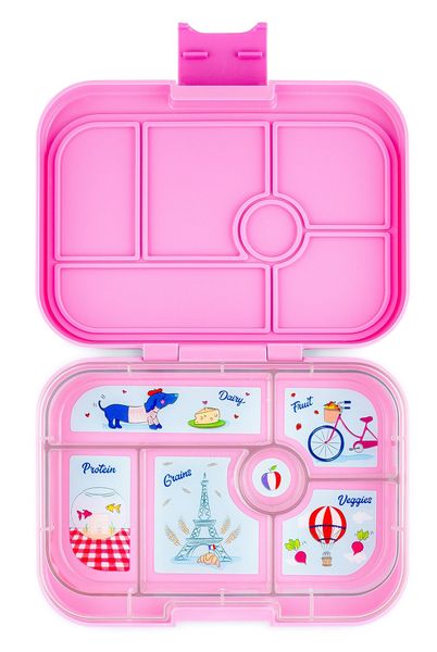 Yumbox Original Leakproof Bento Lunchbox, 6 Compartment - Fifi Pink / Paris Tray
