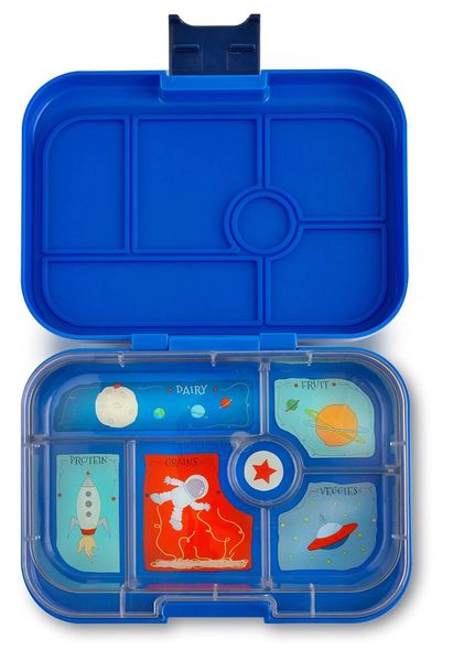 Yumbox Original Leakproof Bento Lunchbox, 6 Compartment - Neptune Blue / Rocket Tray