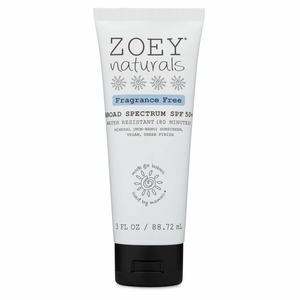 Zoey Naturals SPF 50+ Sheer Finish Mineral Sunscreen, 3 oz