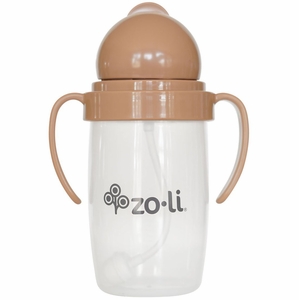 Zoli Bot 2.0 Weighted Straw Sippy Cup, 10oz - Sand Stone